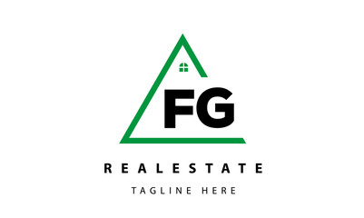  creative real estate FG latter logo vector