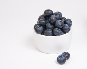 Perfect blueberry on the white background