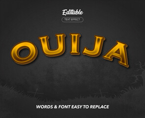 Ouija Theme Style Vector Text Effect