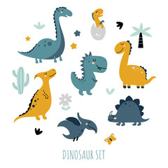 Funny cartoon dinosaur collection
