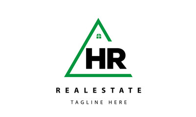 HR creative real estate logo vector