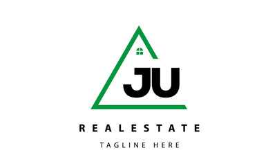 JU creative real estate logo vector
