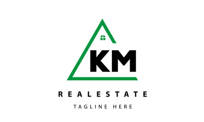 KM creative real estate logo vector