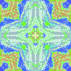 Creative mosaic pattern colored squares. Colored art festival abstract pixel symmetrical background. RGB pattern.  Colorful beautiful tiles. Modern art color pattern ornament decorative illustration.