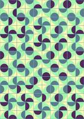 Abstract Geometric Pattern generative computational art illustration