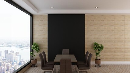 3d luxury render office meeting room