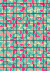 Fototapeta premium Abstract Geometric Pattern generative computational art illustration