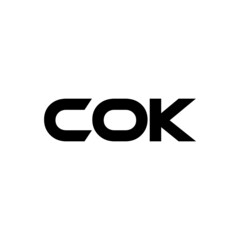 COK letter logo design with white background in illustrator, vector logo modern alphabet font overlap style. calligraphy designs for logo, Poster, Invitation, etc.