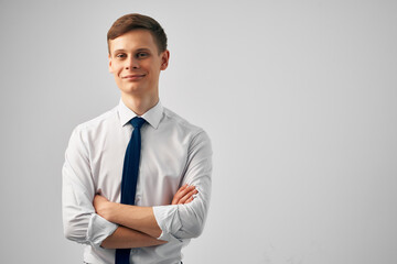 business man in shirt with tie manager professional work