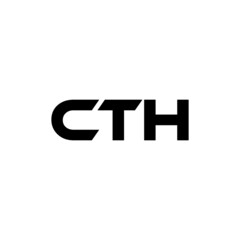 CTH letter logo design with white background in illustrator, vector logo modern alphabet font overlap style. calligraphy designs for logo, Poster, Invitation, etc.