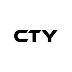CTY letter logo design with white background in illustrator, vector logo modern alphabet font overlap style. calligraphy designs for logo, Poster, Invitation, etc.