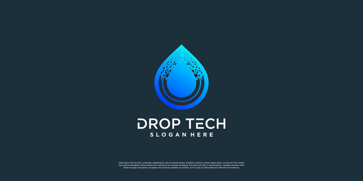 Drop tech logo with creative unique style Premium Vector part 3