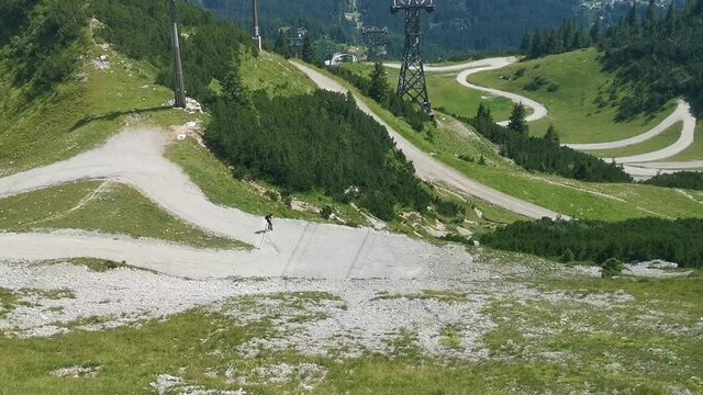 View of hiking trail to Top Of Innsbruck, Austria.