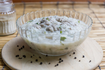 Boiled rice good breakfast on morning