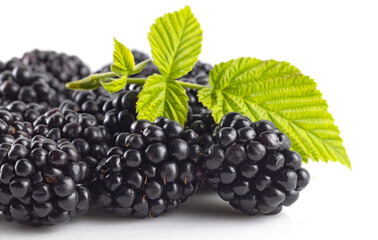 image of ripe blackberry close-up