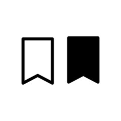 Bookmark vector icon. Reading mark symbol. Web and application interface button. Read note book sign.