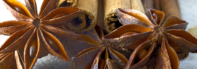 Close-up image of star anise.