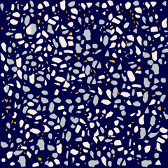 graphic design of blue terrazzo