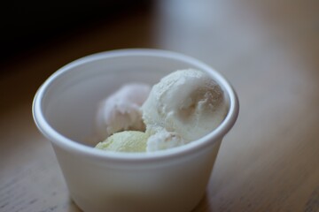Obraz na płótnie Canvas 牧場のアイスクリーム