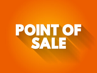 Point of Sale text, business concept background