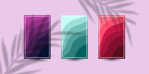 Set abstract wave cover background illustration template design. vector eps 10