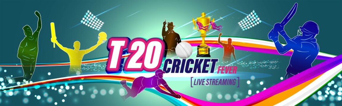 ICC Men's T20 World Cup cricket championship abstract background.