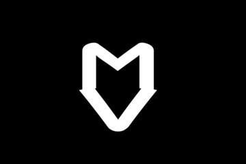 Letter MV Logo Design Vector