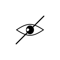 eye icon, sensitive symbol  invisibility sign icon, eye symbol