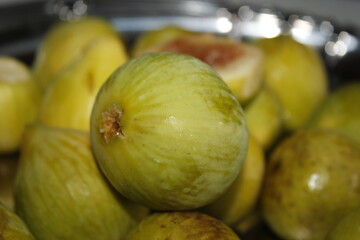 A bunch of Italian fresh figs fruit.