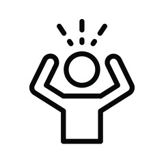 panic icon illustration vector graphic