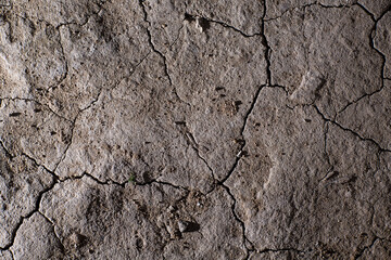 Dry cracked earth ground texture. No watering desert