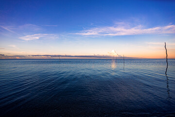 sunset over the sea