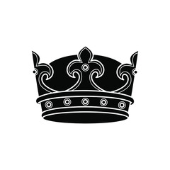 Crown vector icon. King illustration sign. Queen symbol. monarchy mark.