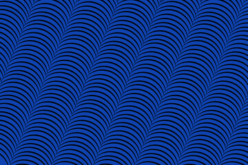 Curved pattern like blue roof tiles for the background.