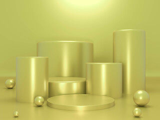 Stage display table background template mock up minimal composition 3d rendering