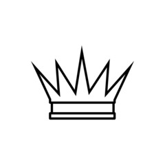 Crown vector icon. King illustration sign. Queen symbol. monarchy mark.