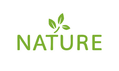 Nature Font Icon. Nauru Text Design. Englisch Vector Logo