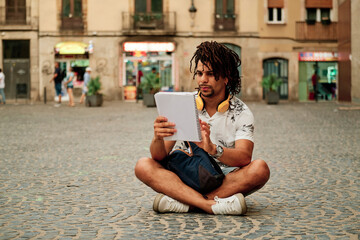 portrait of a black man with Dreadlocks - concept lifestyle