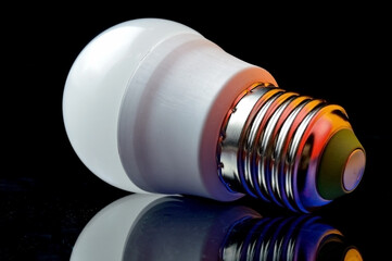 New LED lamp with e14 base. highlighted in different colors.