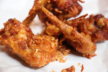 Delicious grilled chicken on a white background