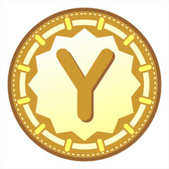 clipart icon abstract combination of round and letter y , simple, beautiful and cool vector graphic resource
