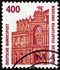 Postage stamp Germany 1991 Semper opera house, Dresden