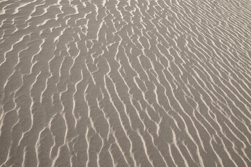 Close up view of sand dunes surface pattern at Sands Dunes National Park