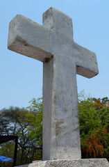 view of tomb stone in a christian cemetery