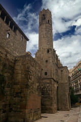 Fototapeta na wymiar King Martin's Watchtower in Barcelona, Spain