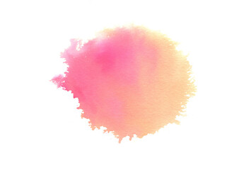 赤とオレンジの水彩イラスト　抽象背景素材　ブラシマーカー