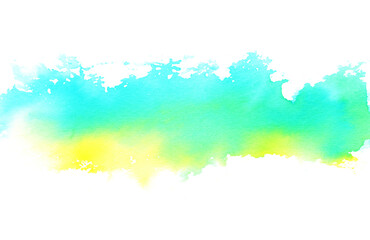 夏色の水彩イラスト　抽象背景素材　ブラシマーカー