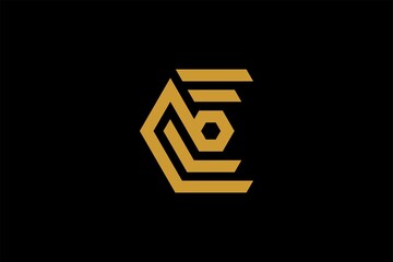 Letter C logo design vector. Labyrinth abstract symbol. Letter P outline vector icon.