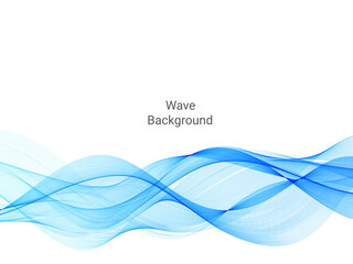 Abstract modern flowing blue wave pattern background