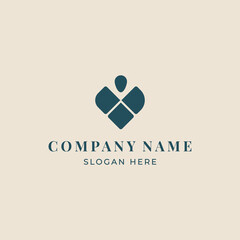 Stylish logo for jewelry salon, author's jewelry, exclusive clothing brand or lingerie store.Feminine logo for business. Vector image.